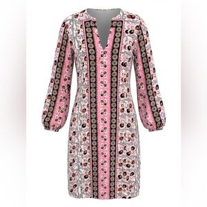 FIGUE WOMENS DRESS SIZE M MULTICOLORED PINK BLACK